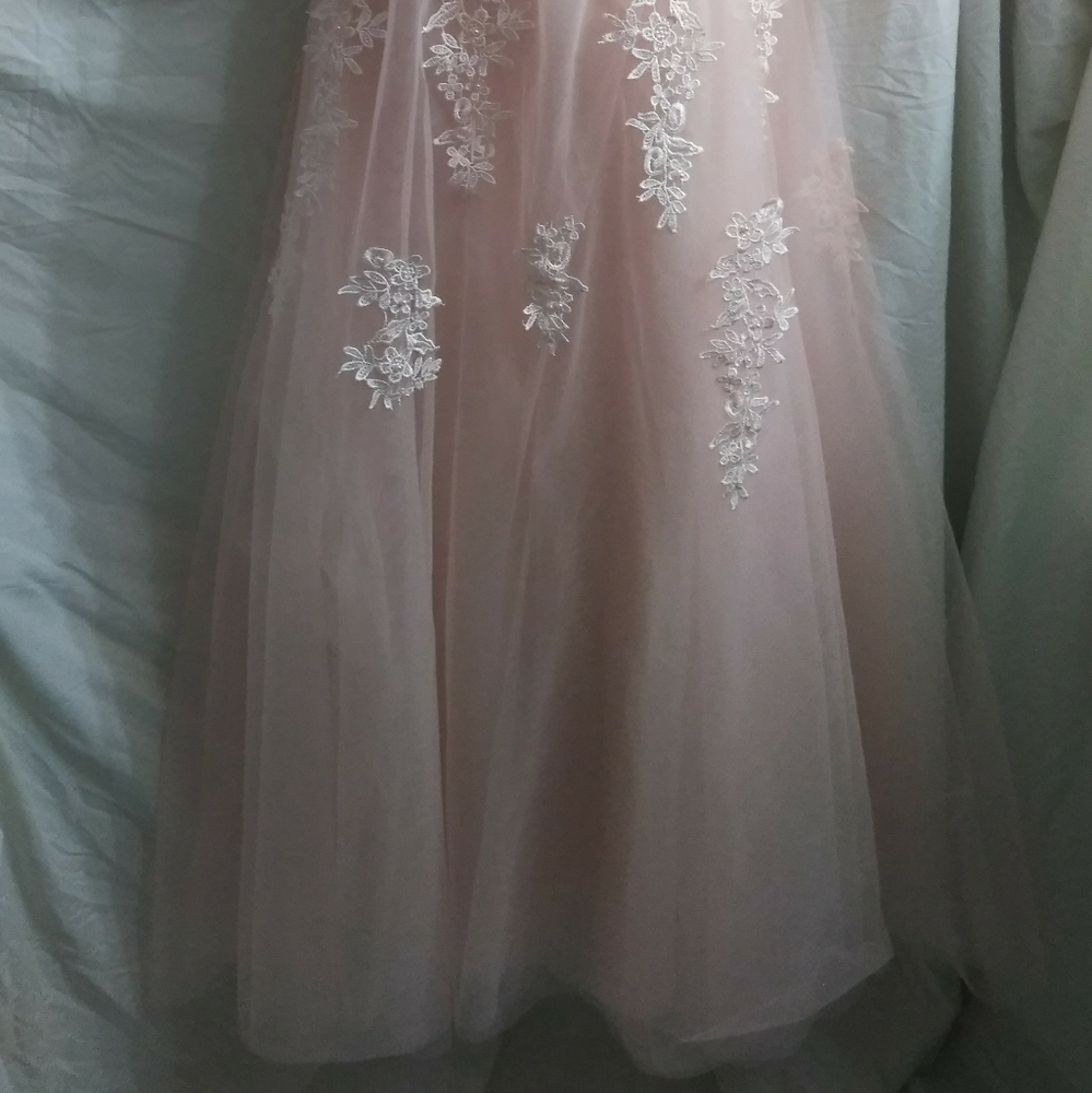 BabyOnline Double V-Neck Tulle Applique Gown/Dress - Picture 2 of 7
